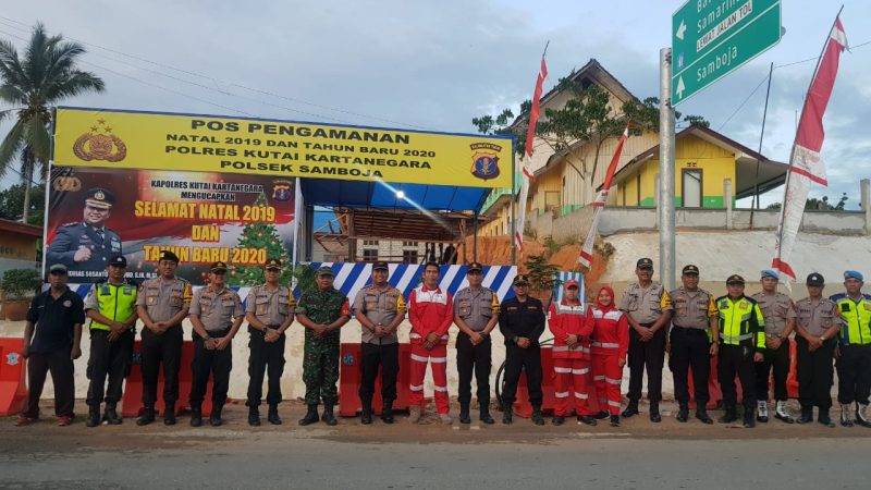 Kapolres Kukar Bersama Pejabat Utama Melaksanakan Kegiatan Pengecekan Pos Terpadu dan Pelayanan