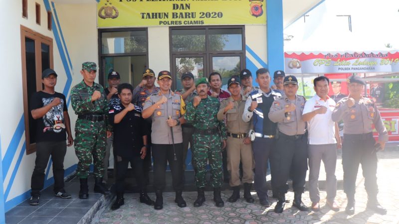 Kapolres  Ciamis dan Rombongan Melakukan Pengecekan Pos PAM