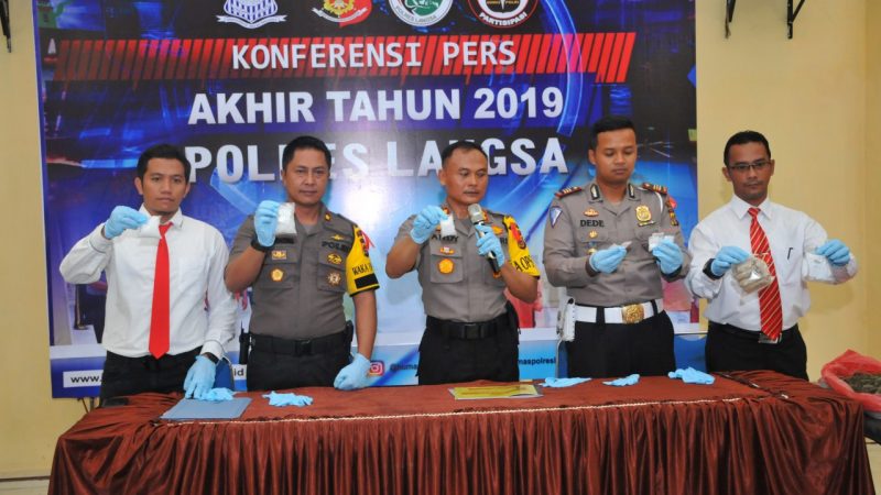 Polres Langsa Gelar Konferensi Pers Akhir Tahun 2019