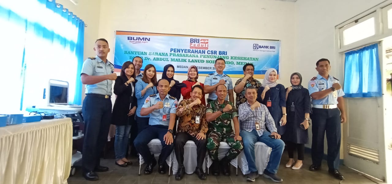 BRI Salurkan CSR sebesar Rp.691.180.600 Pada RS Abdul Malik Lanud Soewondo Dalam Bentuk Alat Kesehatan