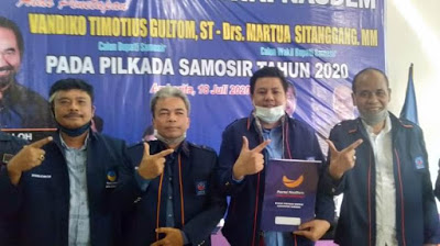 Sejumlah Tokoh Politik dan Mantan Bupati Samosir Dukung Vandiko Gutom di Pilkada