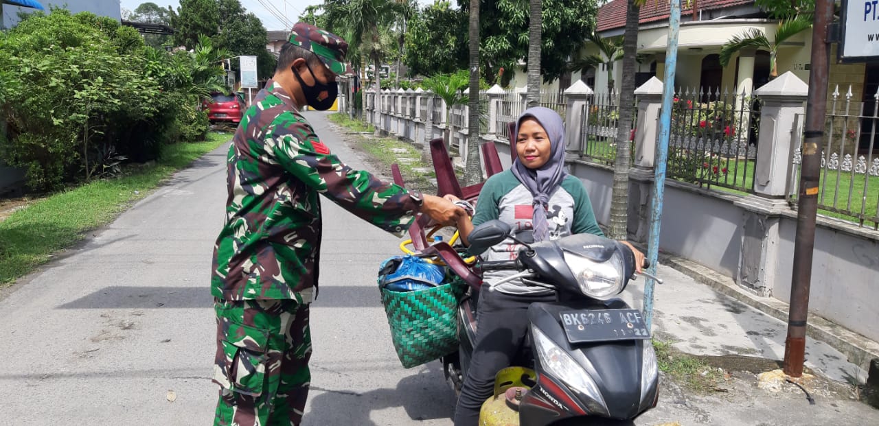 Topdam I/BB Laksanakan “Operasi Pendisplinan terhadap Protokol Kesehatan” di Kecamatan Medan Barat