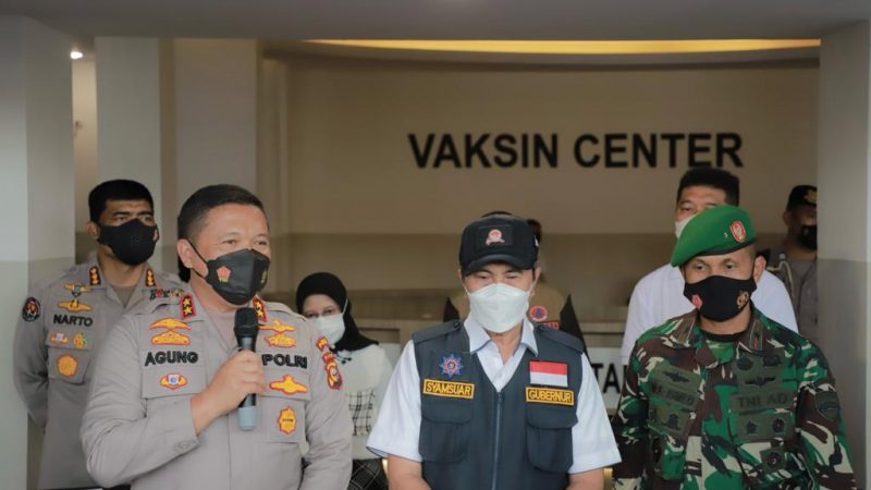 Serentak Dibuka Presiden Secara Virtual, Vaksinasi Massal Hari Bhayangkara Polda Riau Targetkan 30.366