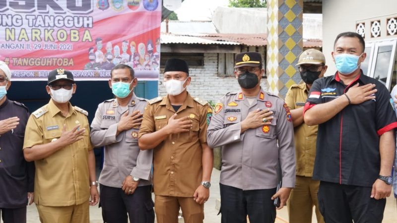 Polres Simalungun Launching Kampung Tangguh Anti Narkoba di Wilayah Kabupaten Simalungun
