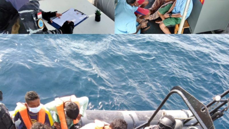 TNI-AL Jemput Lima Nelayan Yang Terdampar di Malaysia