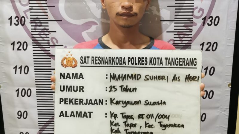 Personel Satres Narkoba Polres Tangerang Meringkus Seorang Pria Terduga Memiliki Narkotika