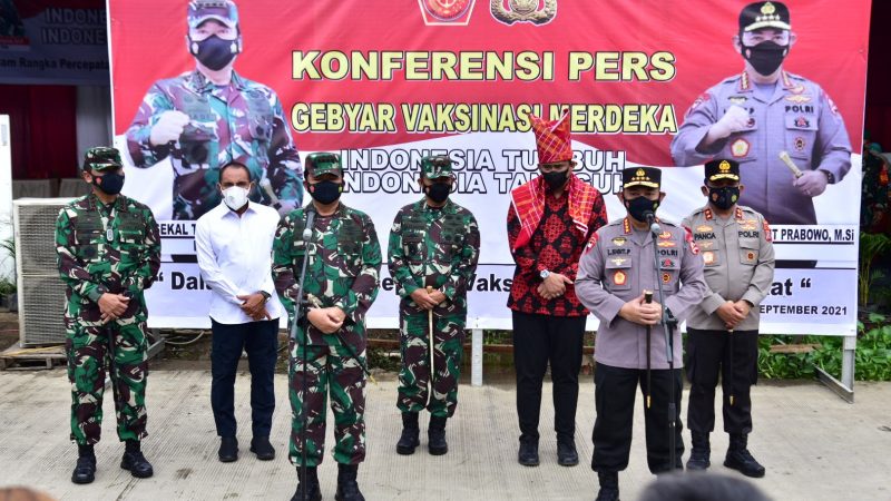 Tekan Penyebaran Covid-19 di Sumatera Utara, Gubsu Edy Rahmayadi Buka  Gebyar Vaksinasi Merdeka