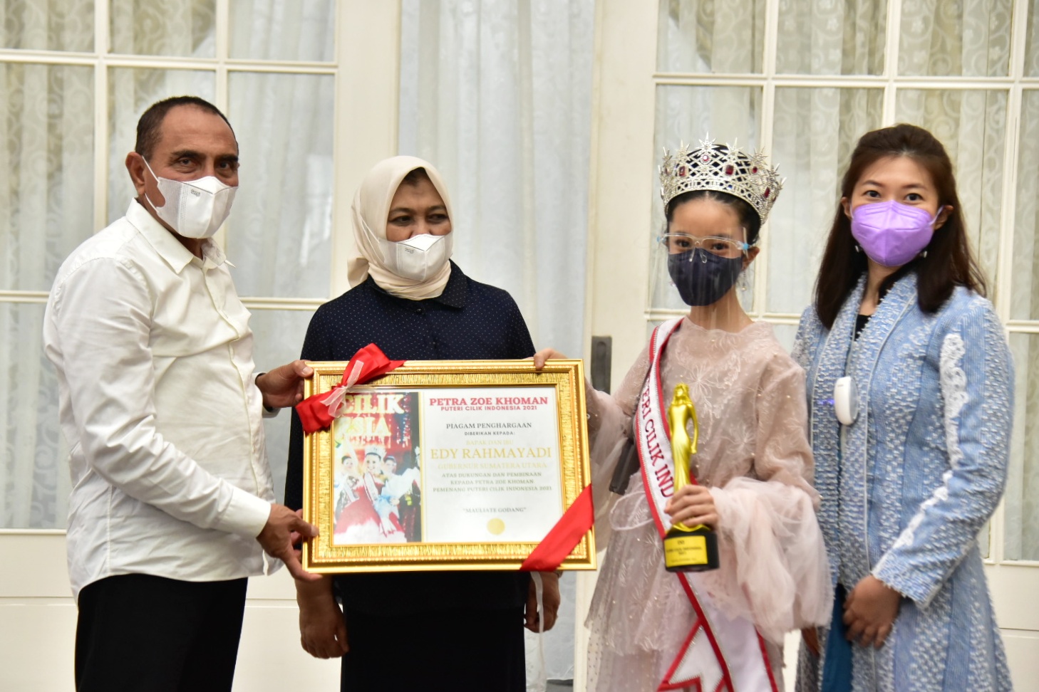 Gubernur Edy Rahmayadi Sambut Finalis dan Juara Putri Cilik Indonesia 2021