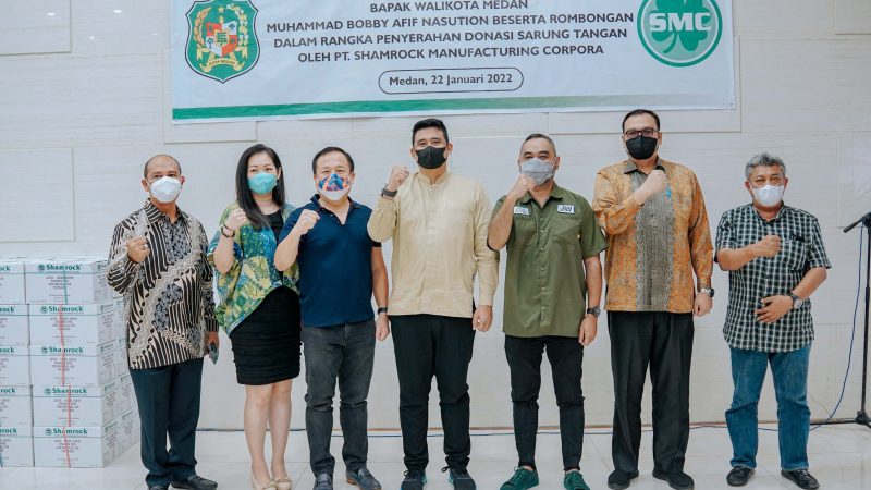 Dukung Bobby Nasution Atasi Pandemi Covid-19, PT SMC Bantu 100.000 Sarung Tangan 