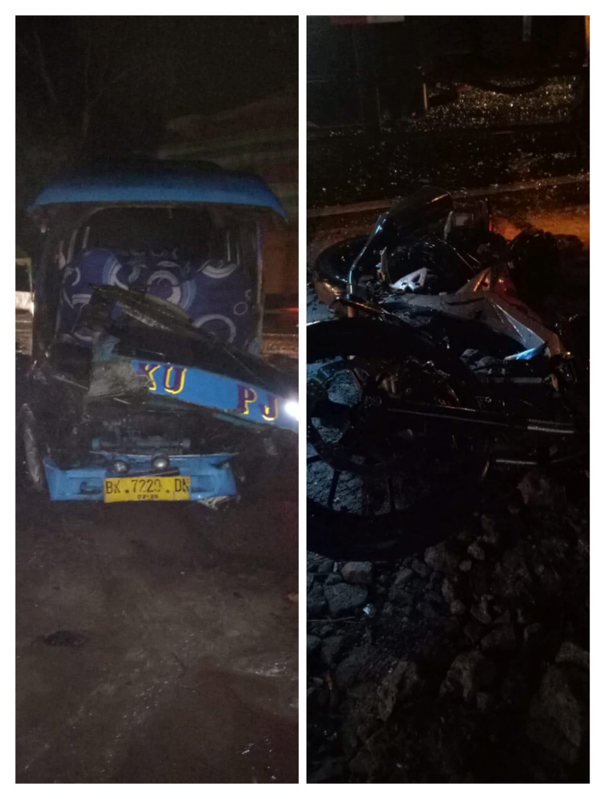 Tabrakan Dengan KUPJ Pengendara Suzuki GSX Tewas, Supir KUPJ Kabur