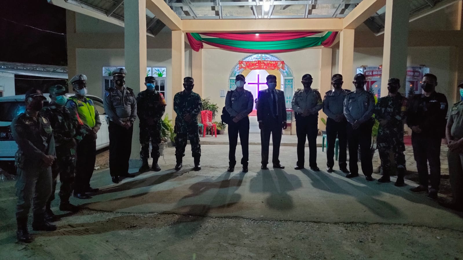 Koramil 04/Perawang Laksanakan Pengamanan Ibadah Tahun Baru