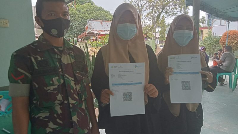 Masyarakat Antusias Ikut Vaksin Di Koramil 04/Perawang