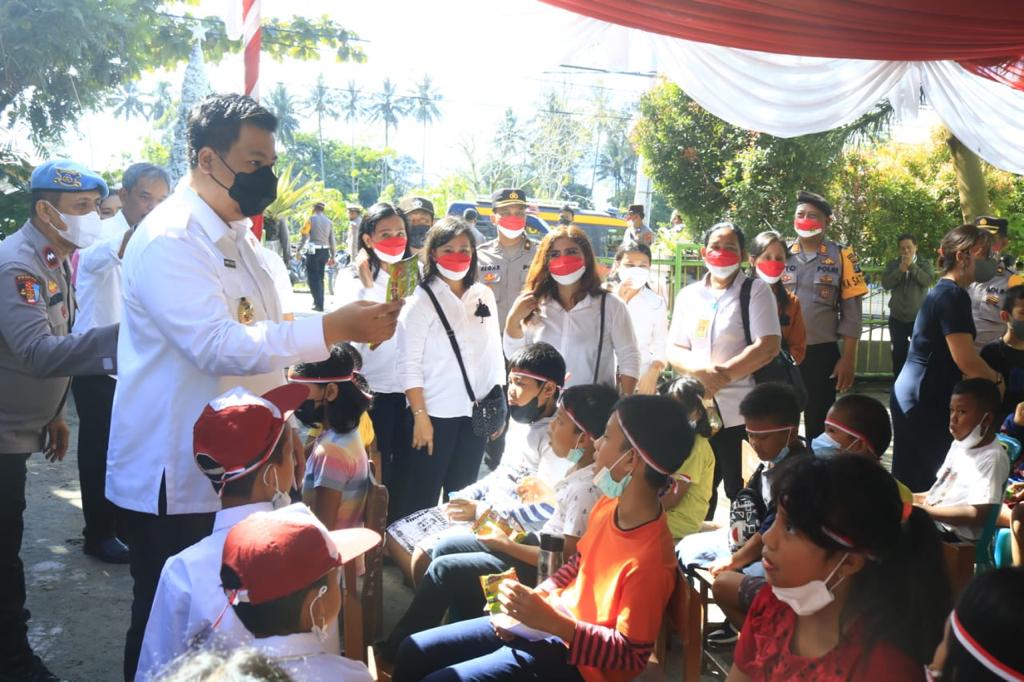 Bupati Samosir bersama Kapolres, Vaksinasi Anak Usia 6-11 Tahun