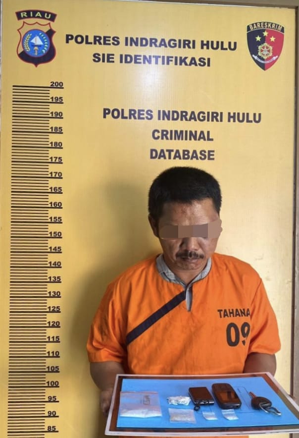 Tim Satres Narkoba Polres Inhu, Ringkus Pelaku Pengedar Narkoba Kelas Kakap di Rumah Kontraknya