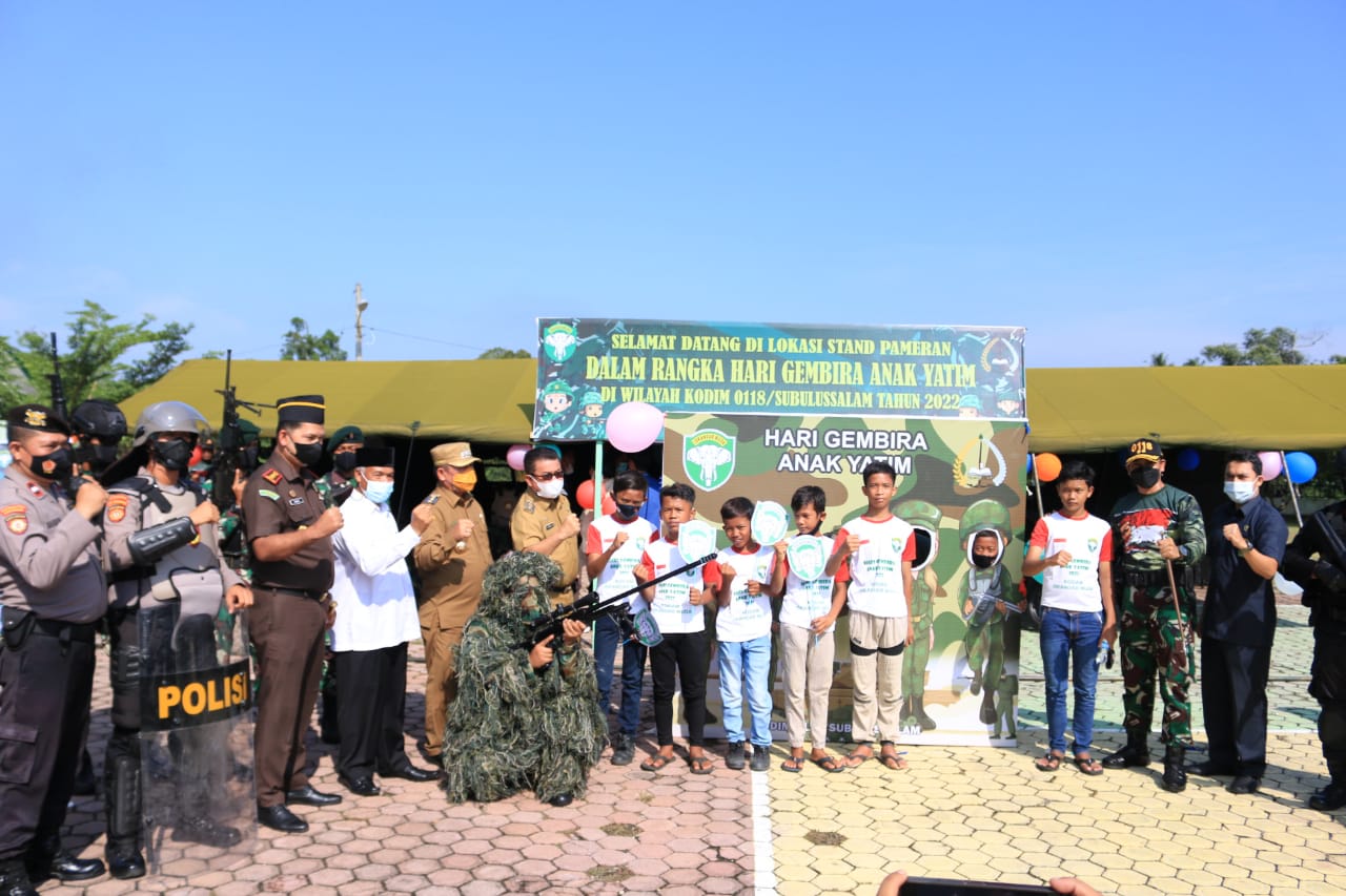 Kodim 0118/Subulussalam Gelar Hari Gembira Bersama 360 Anak Yatim