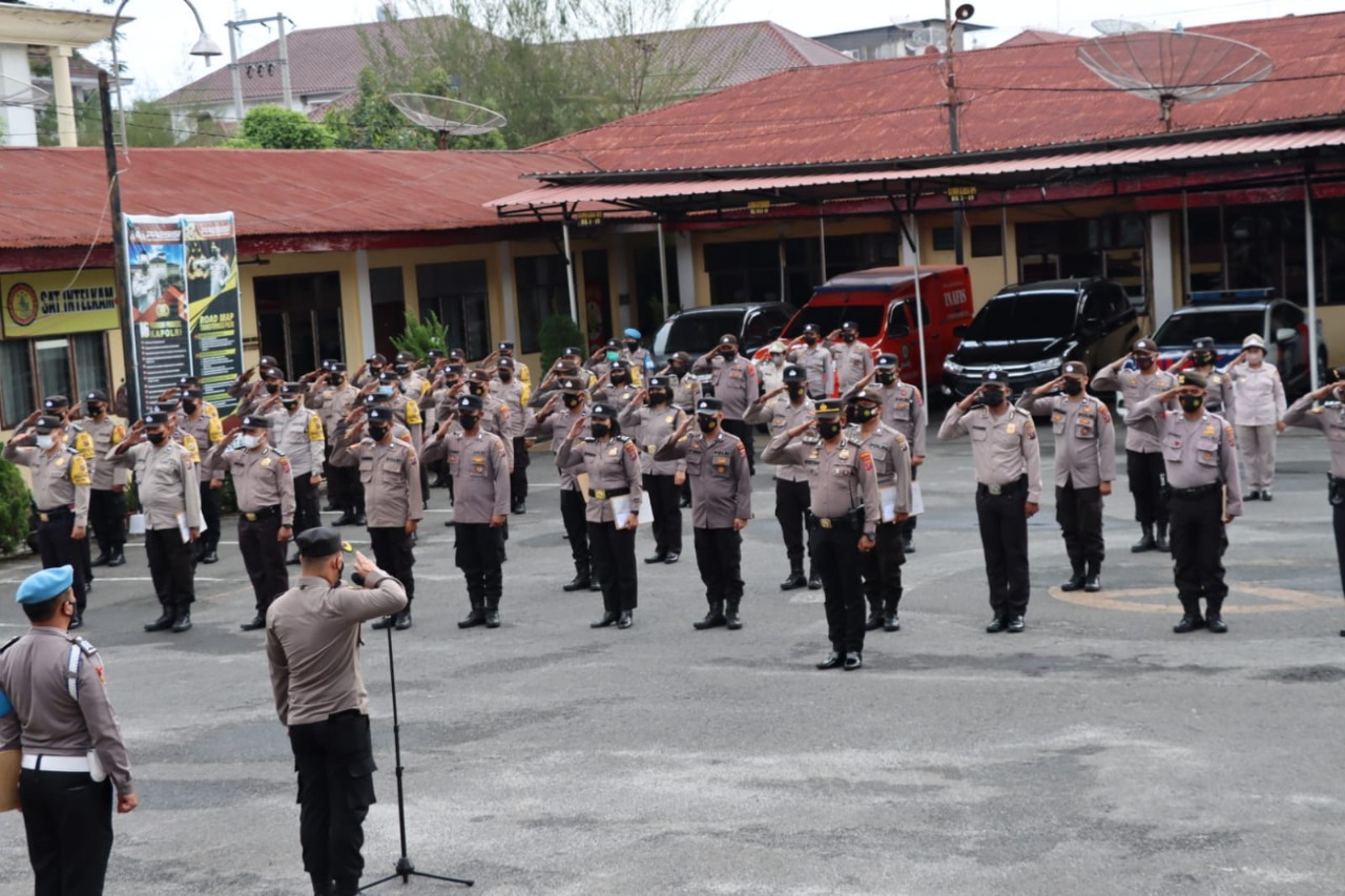 Polres Pematangsiantar Laksanakan Apel Penerimaan Bintara Noken Asal Papua Barat