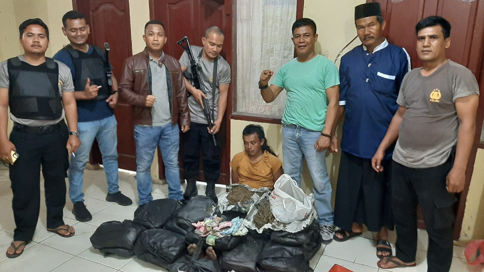 Polsek Rantau Selamat Tangkap 2 Pengedar Ganja