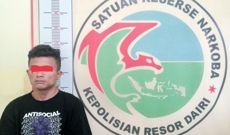 Polres Dairi Ringkus  Pemuda Pengguna Sabu