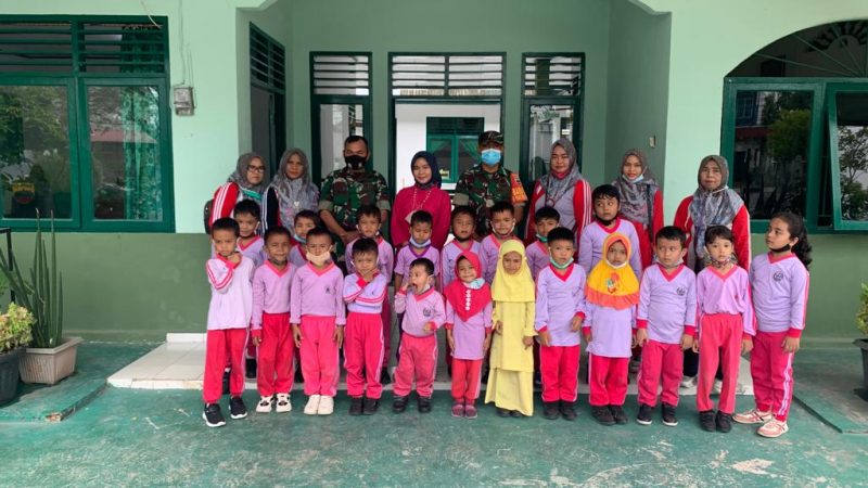 Koramil 04/Perawang Terima Kunjungan Anak PAUD Salsabila Nazihah