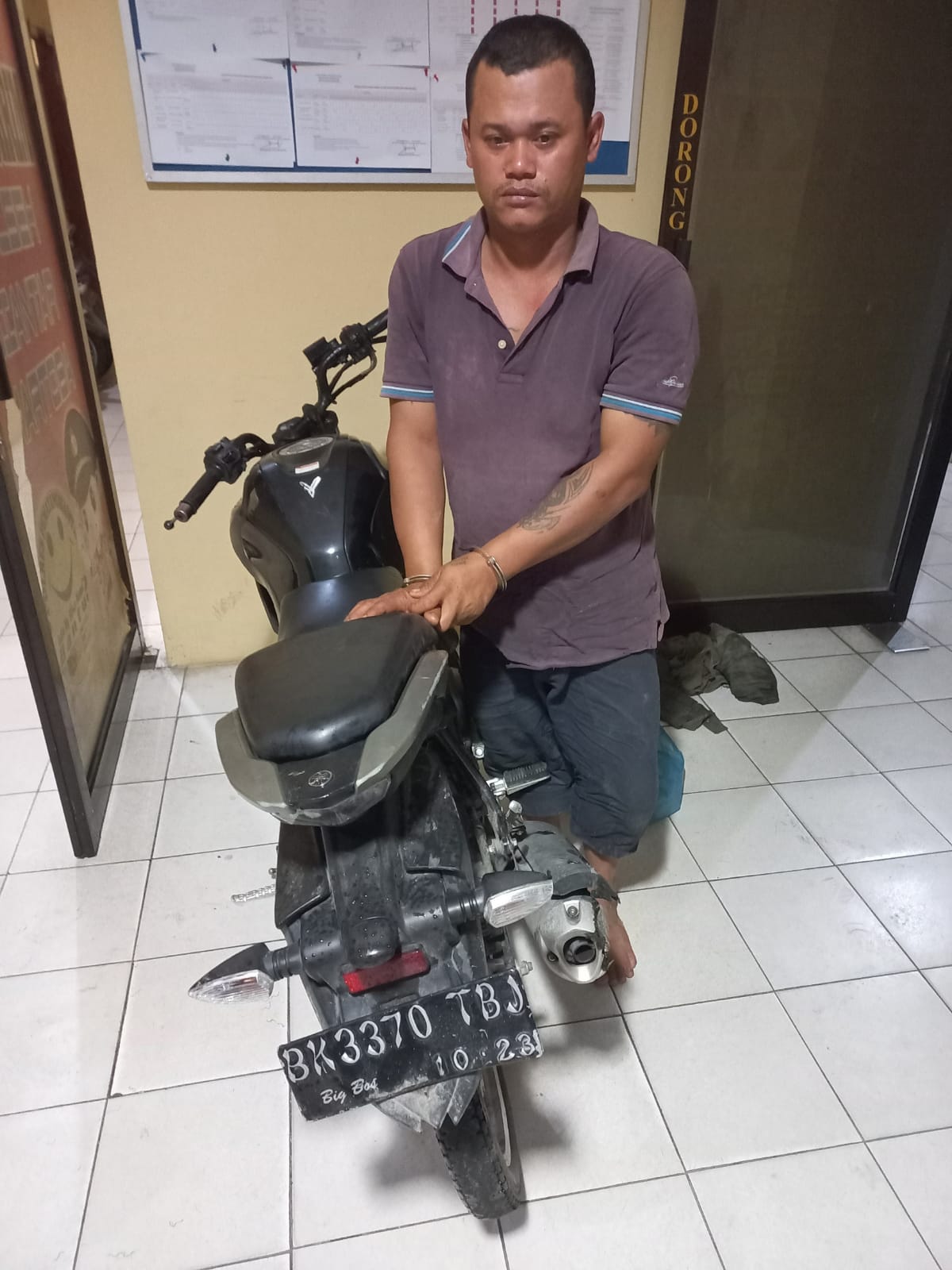Nekat Curi Sepeda Motor di Tempat Bermain Bilyard, Warga Simalungun Diciduk Polisi di Rumahnya