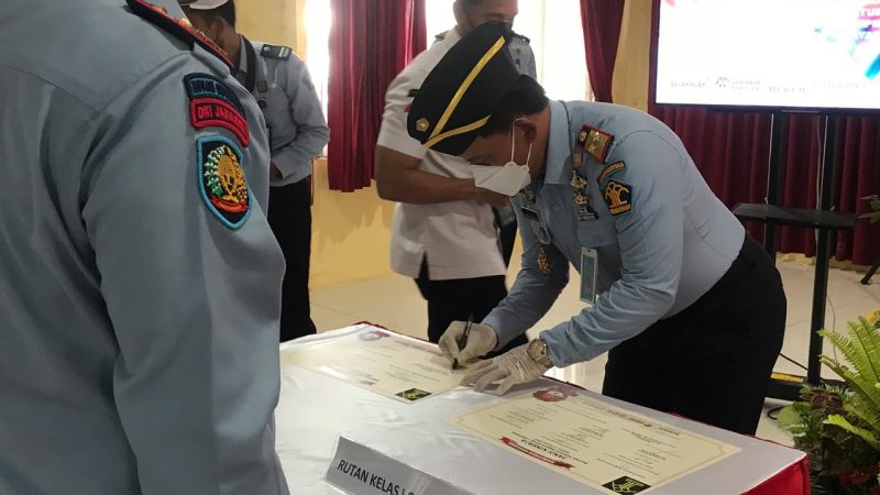 Rutan Cipinang Kanwil Kemenkumham DKI Jakarta Ikuti Deklarasi  Janji Kinerja  dan Penandatanganan  Komitmen Bersama Zona Timur 