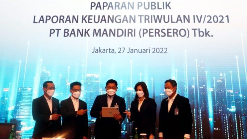 Bank Mandiri Cetak Laba Bersih Rp 28,03 Triliun Tahun 2021