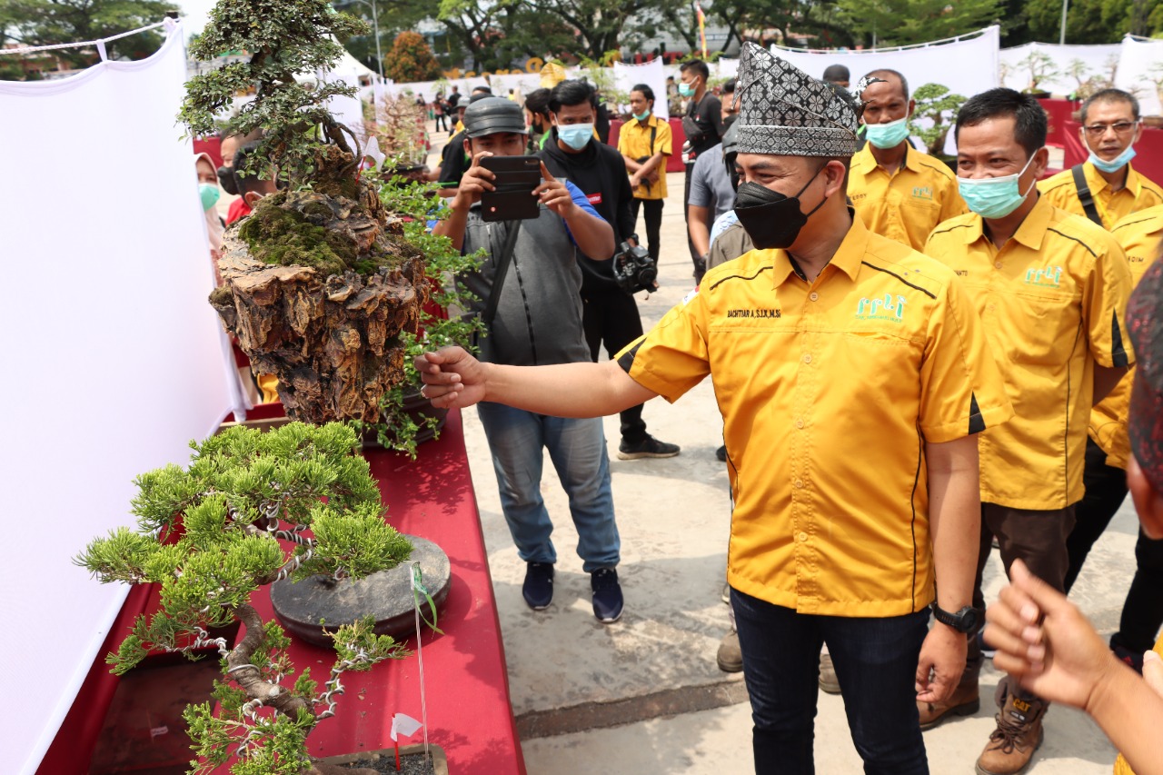 Kontes Bonsai Se Provinsi, Kapolres Inhu : Pengunjung Agar Tetap Patuhi Prokes
