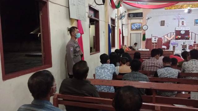 Kapolsek Pantai Labu Pantau Malam Tahun Baru