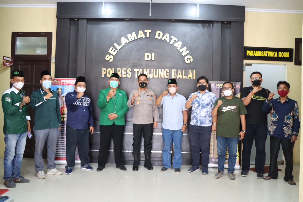 Kapolres Tanjung Balai AKBP Triyadi SH, SIK Terima Audiensi PCNU Kota Tanjung Balai