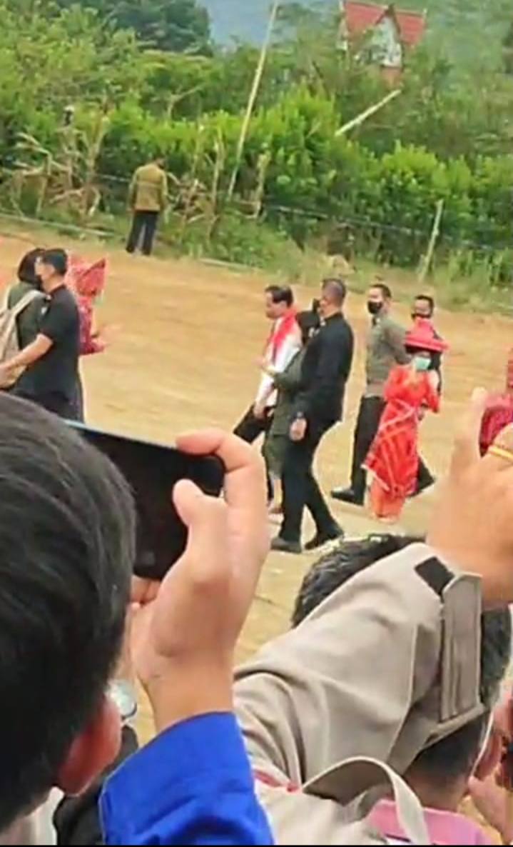 Presiden Jokowi Tiba di Desa Liang Melas Kabupaten Karo