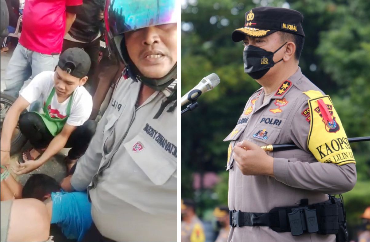 Aksi Heroik Bripka Oktavianus Yusbar Tangkap 2 Pelaku Jambret, Tuai Pujian Kapolda Riau