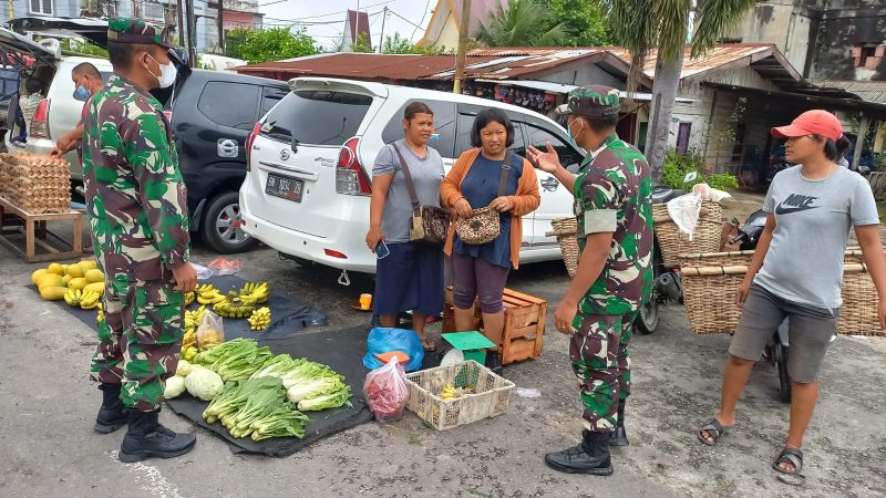 Masih Covid-19, Koramil 04/Perawang Himbau Masyarakat Tetap Tegakkan Prokes