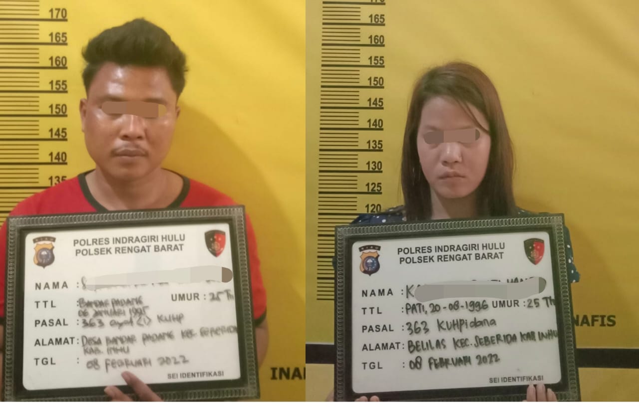 Tim Reskrim Polsek Rengat Barat Dan Polsek Seberida Inhu Gerebek Sepasang Kekasih di Rumah Kontrakan