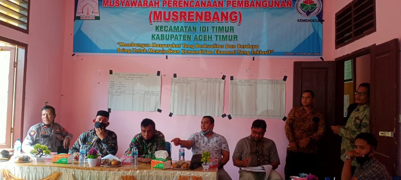 Musrenbang Kecamatan Idi Timur Berjalan Dengan Sukses