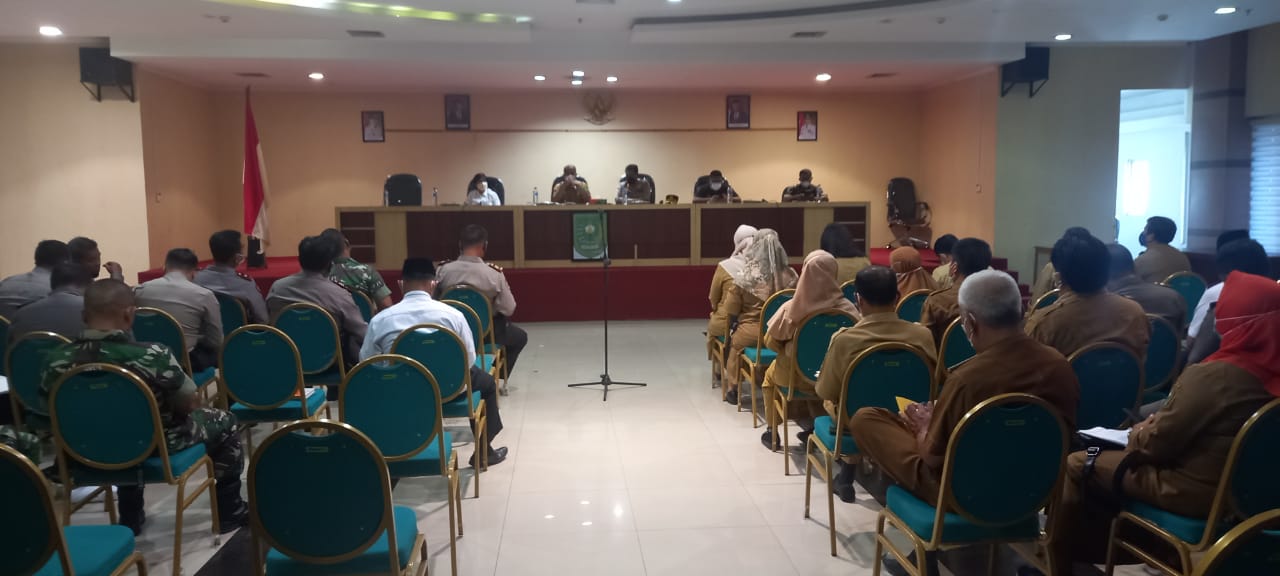 Inhu PPKM Level 2,Forkopimda Inhu Gelar Rapat Perkuat Jaringan Dan Perketat Prokes