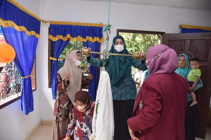 Ny. Maya Indriasari Zahir Buka kelas Ibu Hamil Pos Kesehatan di Desa Tanah Rendah