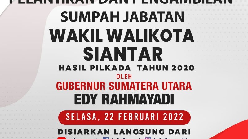 Gubernur Sumatera Utara Lantik dan Ambil Sumpah Jabatan Wakil Walikota Pematangsiantar dr Hj. Susanti Dewayani, Sp.A