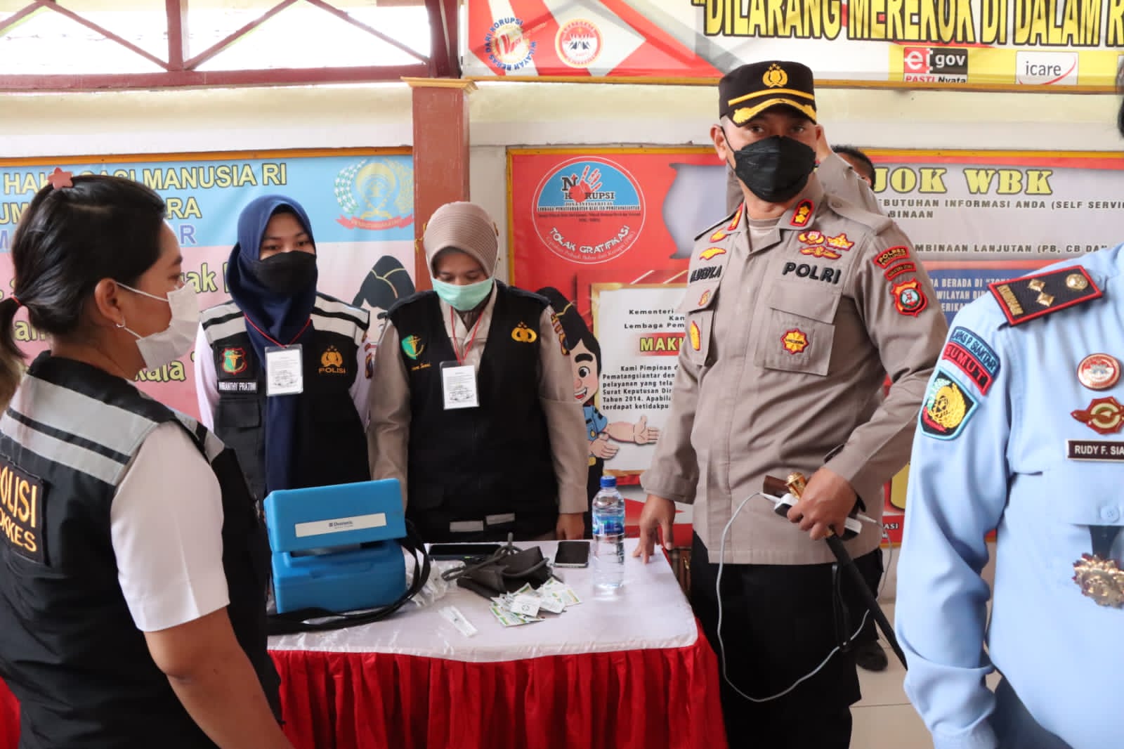 Gencar Laksanakan Vaksinasi Kapolres Simalungun Ikuti Zoom Meeting Kapolri
