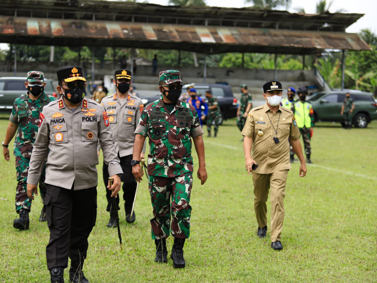 Zahir, Kapolda Sumut, Pangdam I BB, Tinjau Langsung Vaksinasi Serentak Indonesia di Batu Bara