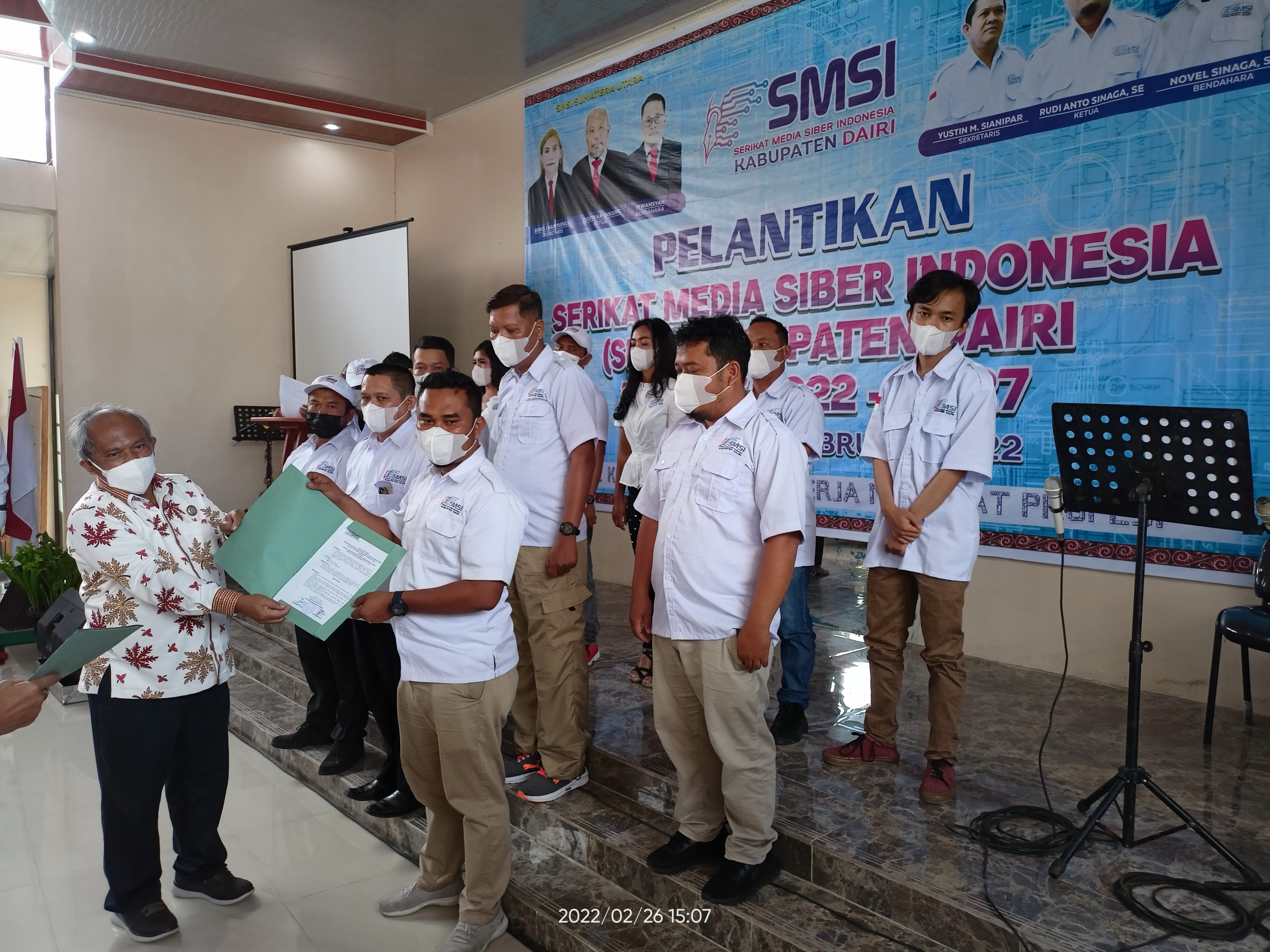 Pengurus SMSI Dairi di Lantik, Bupati Dorong Perusahaan Terverifikasi Dewan Pers