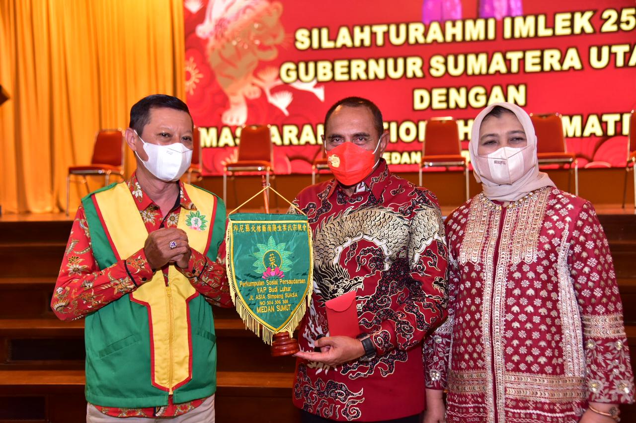 Silaturahmi Imlek 2573, Edy Rahmayadi Apresiasi Antusiasme Masyarakat Tionghoa Sukseskan Vaksinasi Covid-19