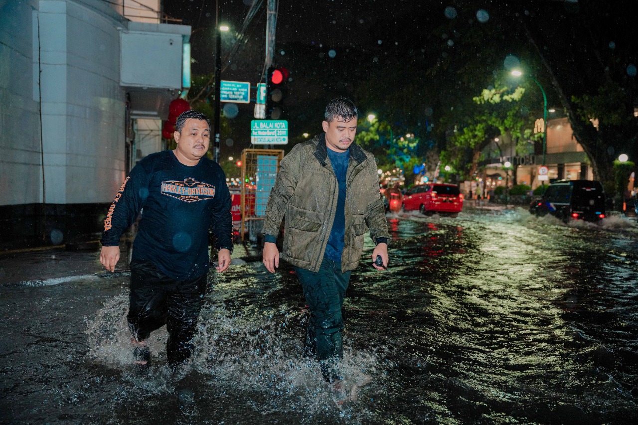 Bobby Nasution Tinjau Banjir Hingga Pukul 03.30 WIB, Lanjut Panggil Rapat Seluruh OPD Siang Ini