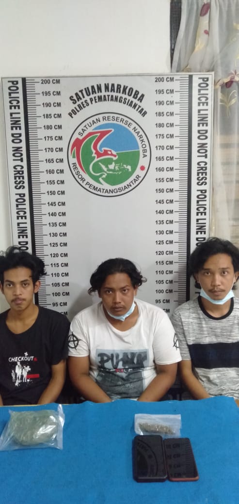 Tiga Pemuda Warga Siantar Timur Pemilik Ganja Diringkus Satres Narkoba Pematangsiantar