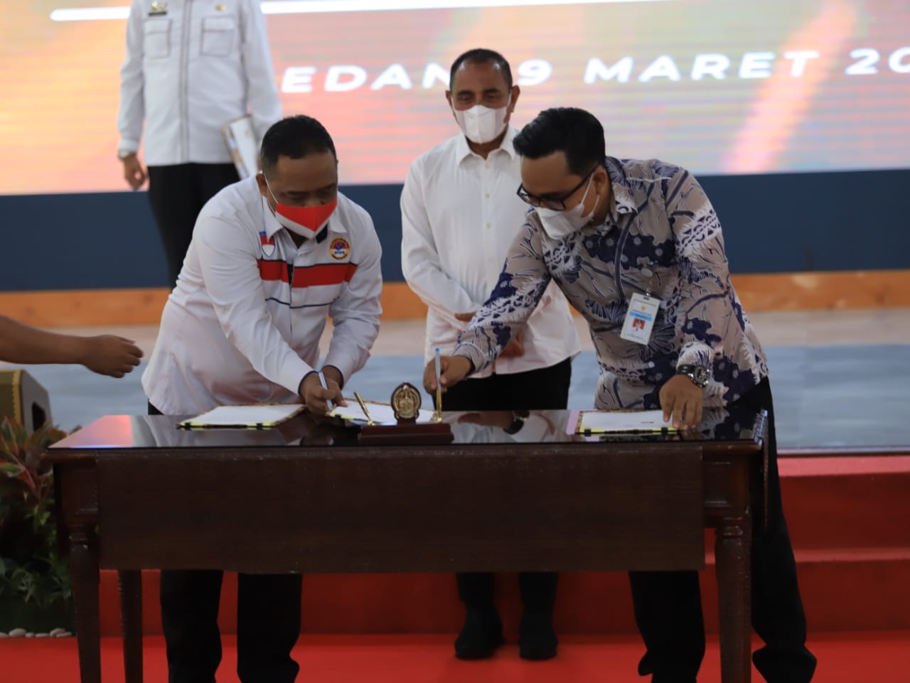 Pemkab Batu Bara Tanda Tangani Nota Kesepahaman Rakortas BP2MI wilayah Sumut