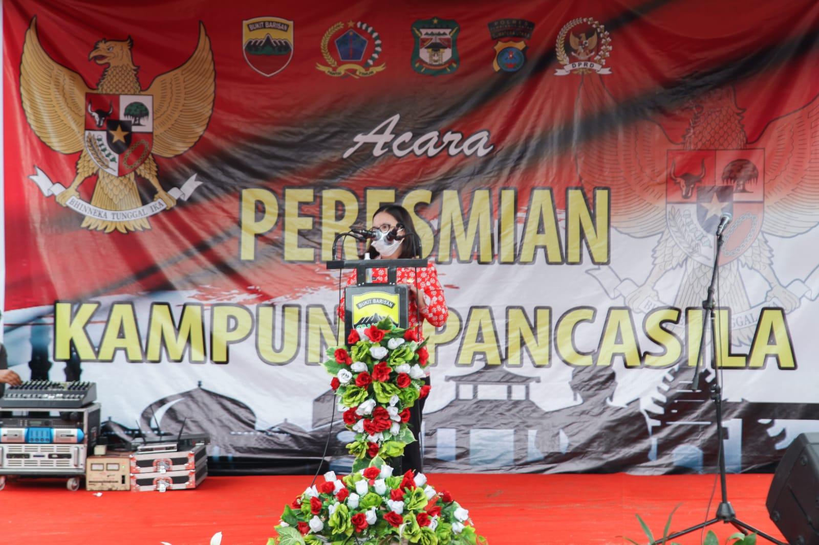 Mewakili Plt. Walikota Pematangsiantar, Staf Ahli Walikota Bidang Pemerintahan Hadiri Peresmian Kampung Pancasila