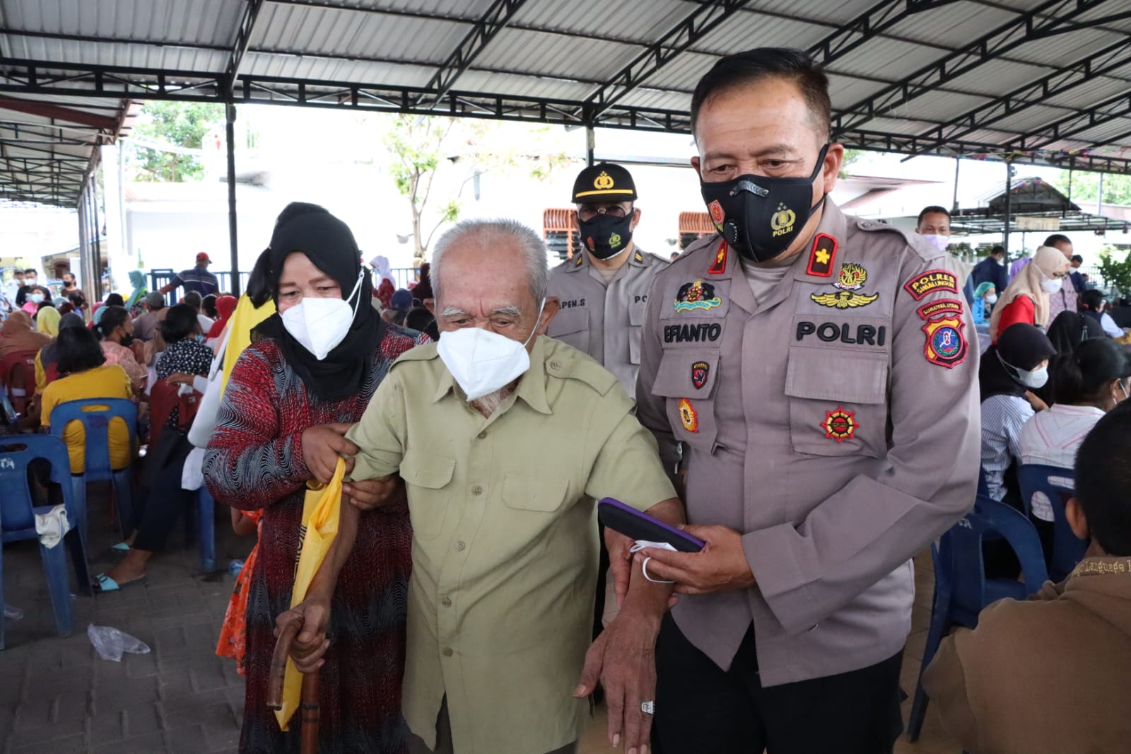 Dukung Program Nasional Polres Simalungun Gempur Vaksinasi Di Kantor Camat Tanah Jawa