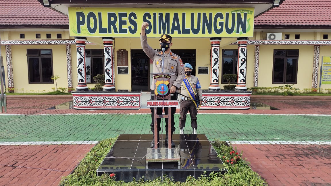 Dengarkan Ini Arahan Kapolres Simalungun Pimpin Apel Pagi