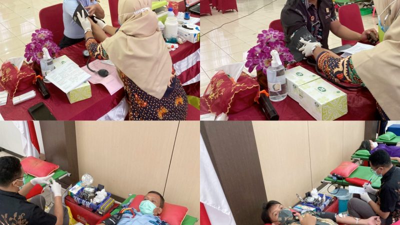 Setetes Darah Bagi Sesama, Rutan Cipinang Kanwil Kemenkumham DKI Jakarta Gelar Donor Darah Memperingati Hari Bhakti Pemasyarakatan Ke- 58
