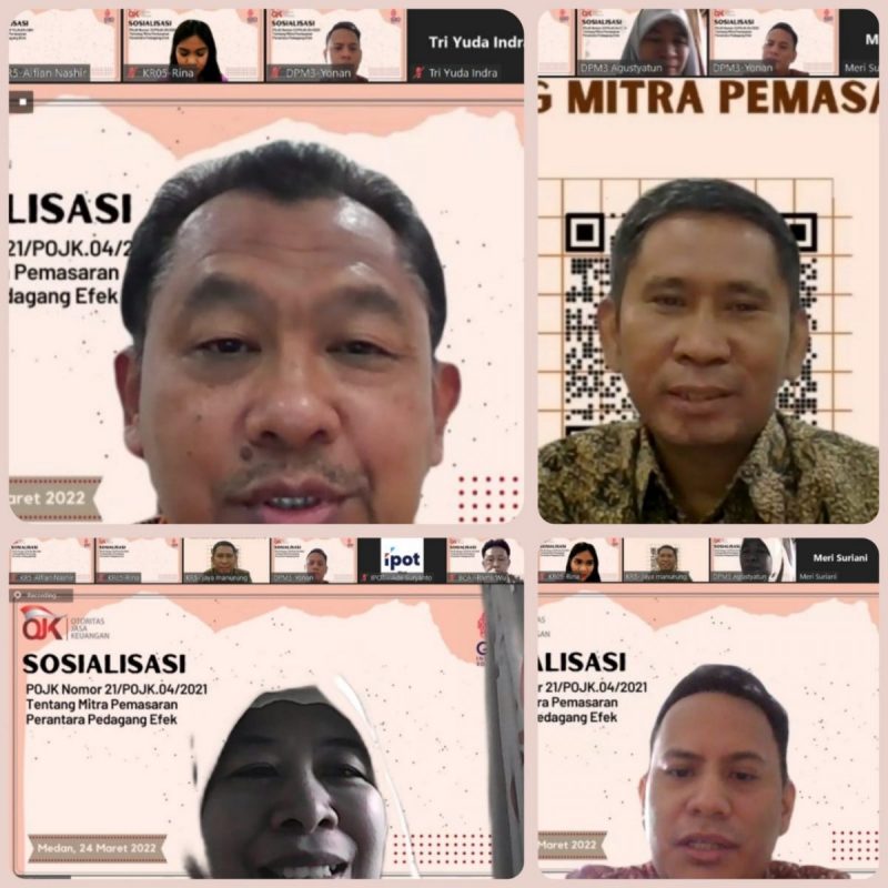 OJK Sumbagut Sosialisasikan POJK Sebagai Mitra Perantara Pedagang Efek