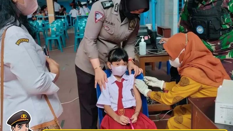 Sat Lantas Polres Labuhan Batu Gelar Vaksin Anak Usia 6 – 11 Tahun